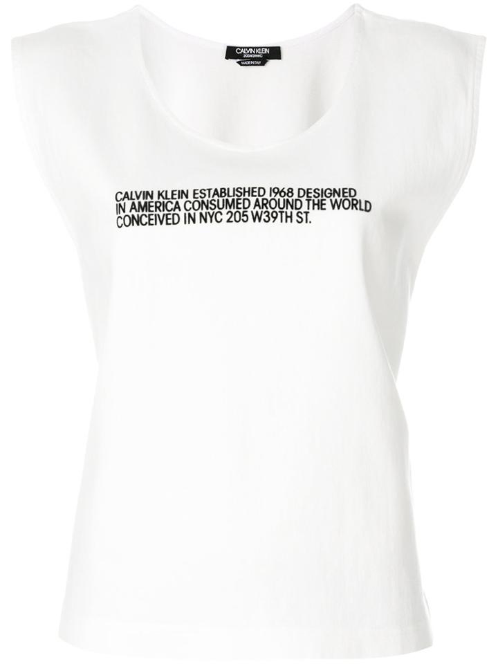 Calvin Klein 205w39nyc Branded Tank Top - White