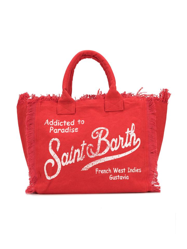 Mc2 Saint Barth Kids Teen Logo Printed Beach Bag - Red