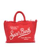 Mc2 Saint Barth Kids Teen Logo Printed Beach Bag - Red