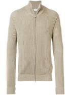Maison Margiela Ribbed Knit Zipped Jacket - Neutrals