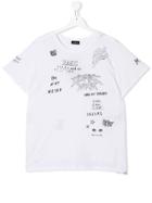 Diesel Kids Graffiti Print T-shirt - White