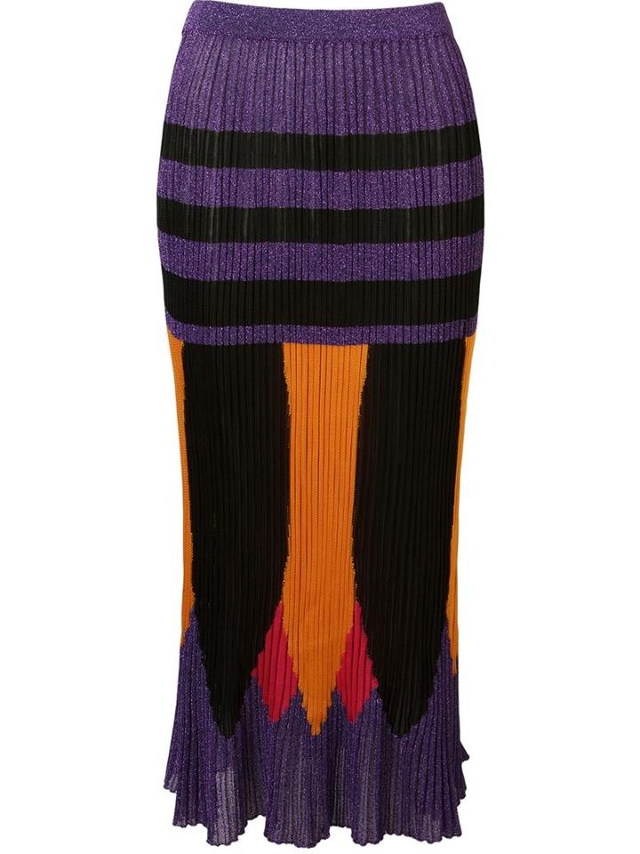 Gig Mid-length Knit Skirt, Women's, Size: P, Pink/purple, Polyamide