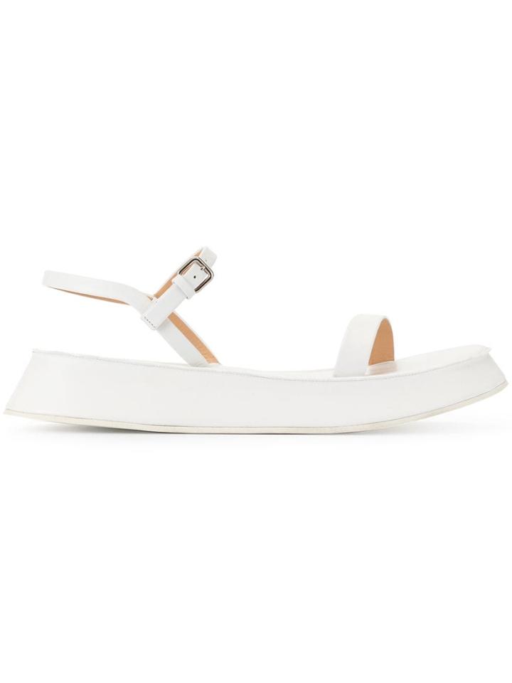 Jil Sander Flatform Sandals - White