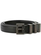 Saint Laurent Three Passant Belt, Men's, Size: 105, Black, Leather
