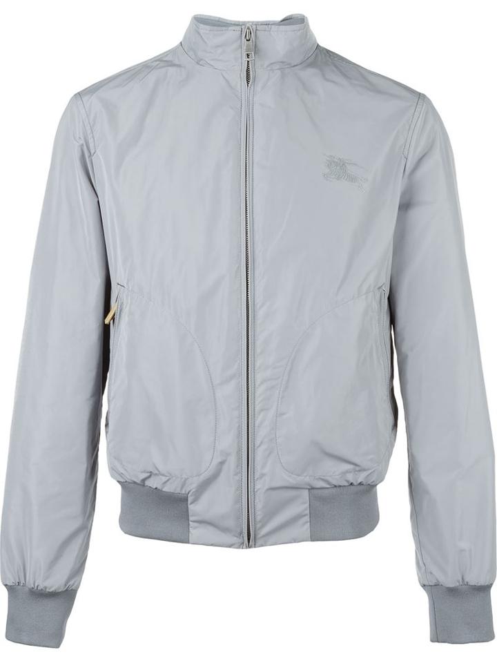 Burberry Brit Classic Zip Jacket, Men's, Size: S, Grey, Polyester/cotton