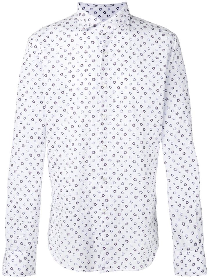 Glanshirt - Flower Print Shirt - Men - Cotton/linen/flax - 41, White, Cotton/linen/flax