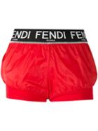 Fendi Roma Sport Shorts, Women's, Size: 36, Red