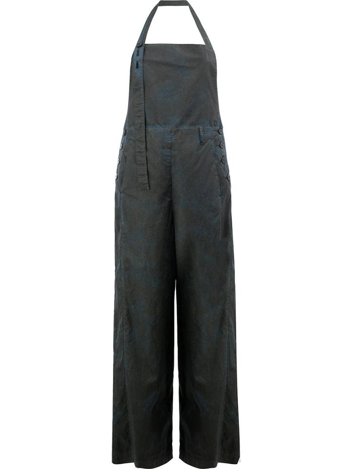 Masnada Wide Leg Halterneck Jumpsuit, Women's, Size: 44, Blue, Cotton