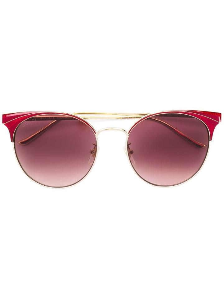 Gucci Eyewear Cat Eye Sunglasses - Red