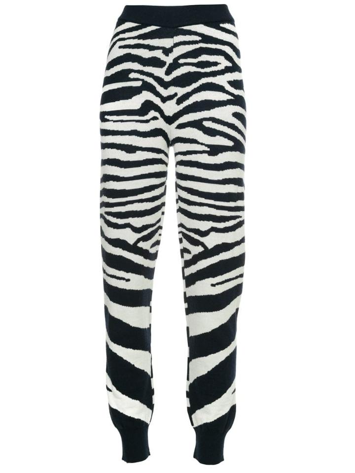 Sykes Zebra Print Track Pants - Blue