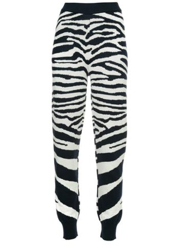 Sykes Zebra Print Track Pants - Blue
