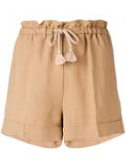 Twin-set Drawstring Waist Shorts - Brown