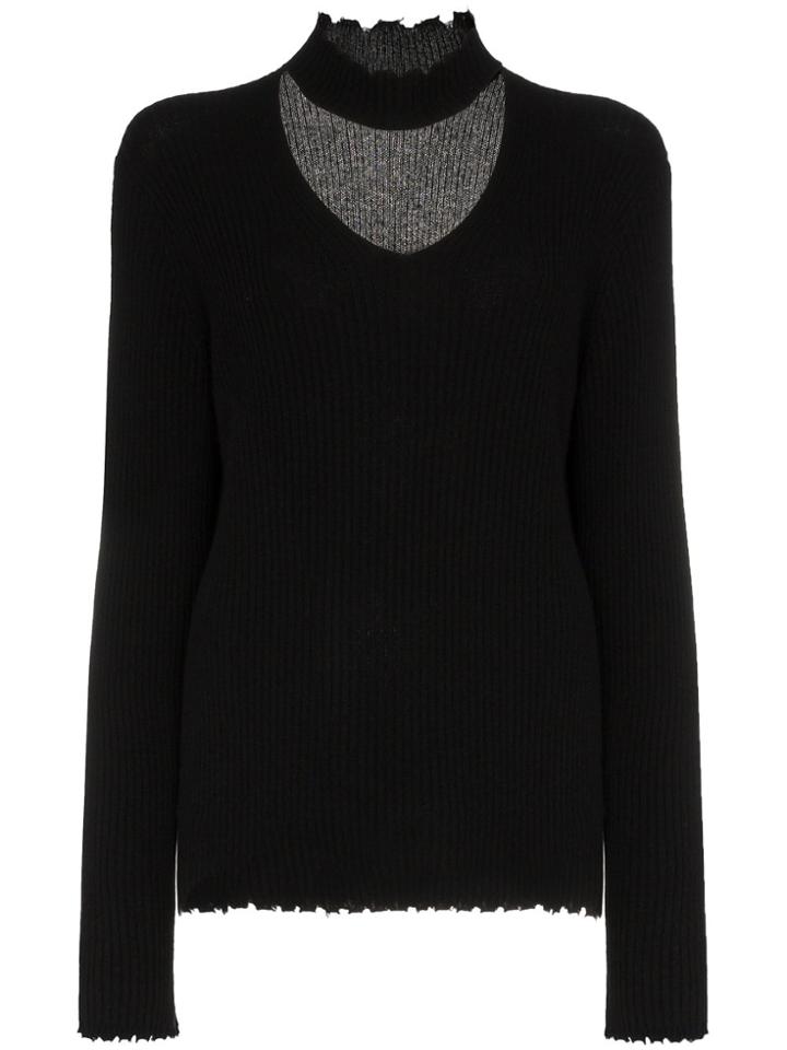 R13 Choker Cashmere Jumper - Black
