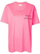 Natasha Zinko 'don't Like Me' T-shirt - Pink