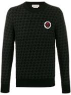 Alexander Mcqueen Houndstooth Pattern Knitted Sweater - Black