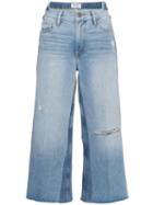 Frame Le Reconstructed Cropped Patchwork Jeans - Blue