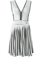 Just Cavalli Flared Stripe Dress, Women's, Size: Small, White, Polyamide/viscose