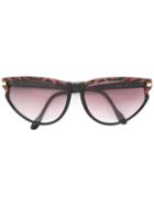 Givenchy Vintage Printed Rectangular Frame Sunglasses, Women's, Black