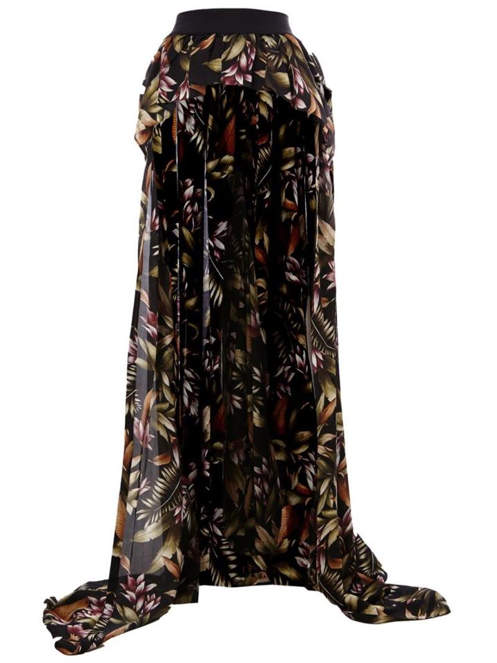 Faith Connexion Long Tail Mini Skirt, Women's, Size: Small, Black, Silk