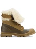 Chloé Brown Parker Leather Shearling Boots