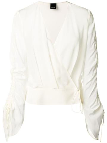 Pinko Lace-up Sleeves Blouse - Neutrals