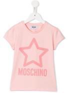 Moschino Kids Glitter Star T-shirt, Toddler Girl's, Size: 5 Yrs, Pink/purple