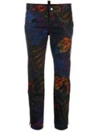 Dsquared2 Tie-dye Cropped Trousers - Purple