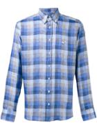 Etro Classic Button Up Shirt, Men's, Size: 41, Blue, Linen/flax
