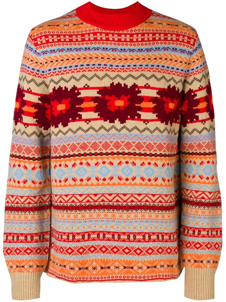 Sacai Intarisa Knit Sweater - Yellow & Orange