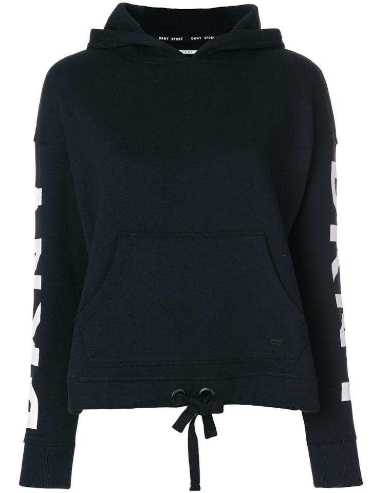 Dkny Logo Hooded Sweatshirt - Black