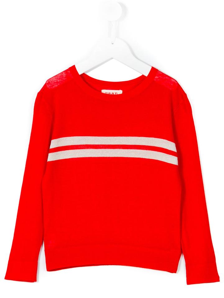Maan - Lurex Stripe Jumper - Kids - Nylon/viscose/metallic Fibre - 3 Yrs, Red