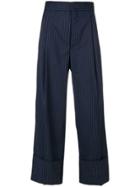 Erika Cavallini Wide Leg Cropped Pants - Blue