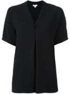 Vince V-neck Blouse, Women's, Size: Medium, Black, Polyester