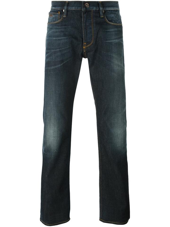 Emporio Armani Regular Jeans, Men's, Size: 34, Blue, Cotton/spandex/elastane