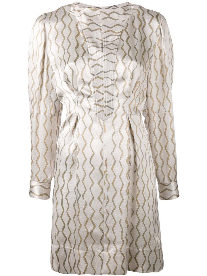 Isabel Marant - Printed Dress - Women - Silk - 38, Pink/purple, Silk