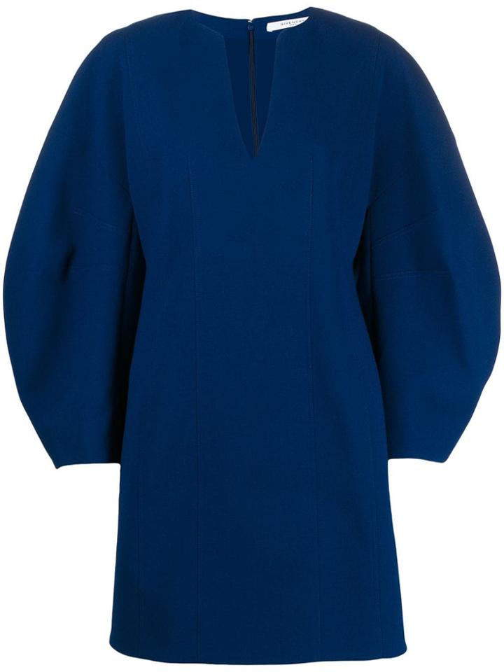 Givenchy Balloon Sleeve Shift Dress - Blue