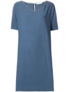 Fabiana Filippi Shimmer Stitch Shift Dress - Blue