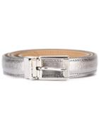 Dolce & Gabbana Classic Belt, Women's, Size: 90, Grey, Leather