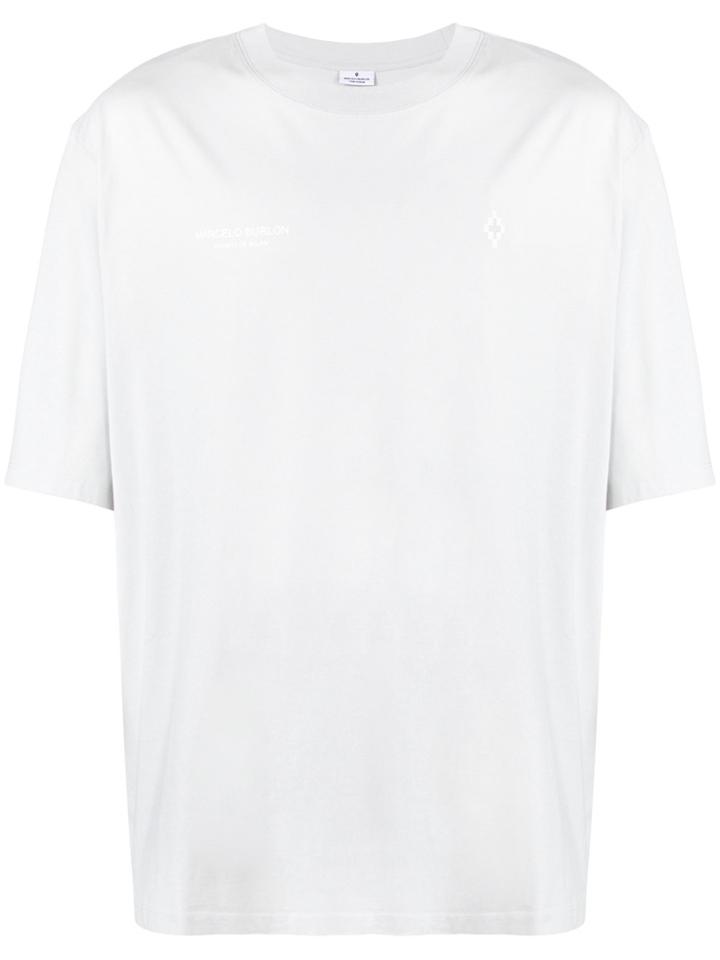 Marcelo Burlon County Of Milan Basic Graphic Back T-shirt - Grey