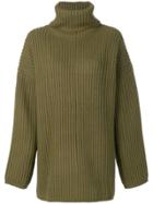 Acne Studios Oversized Turtleneck Sweater - Green