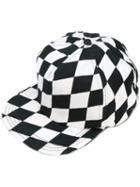 Off-white - Chequered Flat Peak Cap - Men - Cotton/spandex/elastane - One Size, Black, Cotton/spandex/elastane