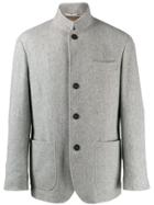 Brunello Cucinelli Short Single Breasted Coat - Grey