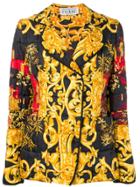Gianfranco Ferre Vintage Asian Print Quilted Jacket - Yellow