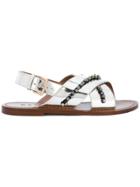 Marni Embellished Fussbett Sandals - Metallic