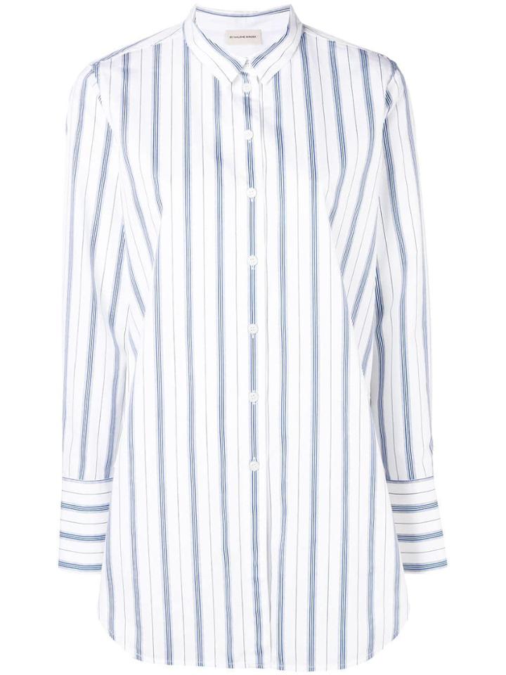 By Malene Birger Striped Button Shirt - White