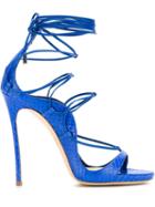 Dsquared2 Strappy Sandals, Women's, Size: 39, Blue, Calf Leather/leather