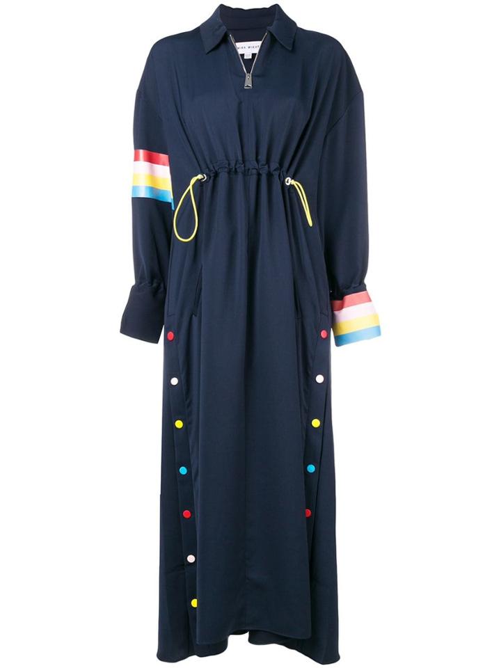 Mira Mikati Rainbow Trim Dress - Blue