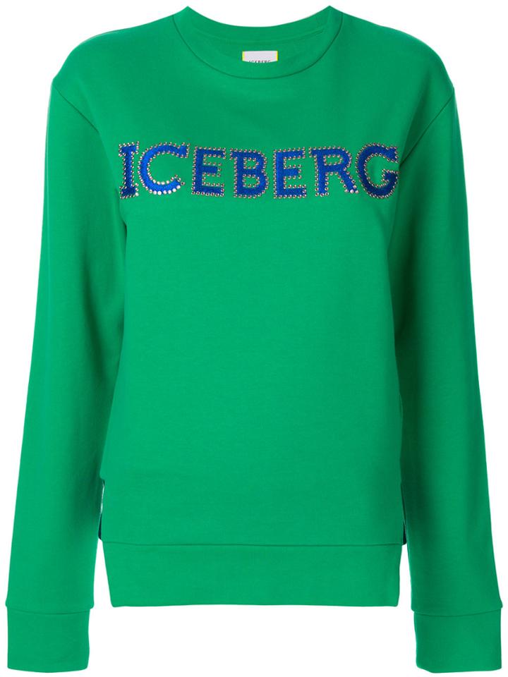 Iceberg Logo Print Sweatshirt - Green