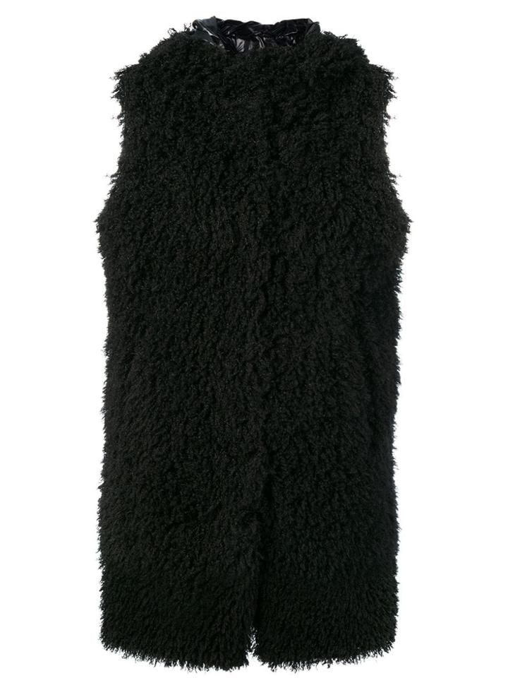 Herno Faux Shearling Gilet - Black