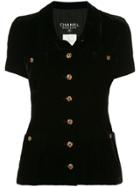 Chanel Vintage Velvet Short Sleeve Jacket - Black